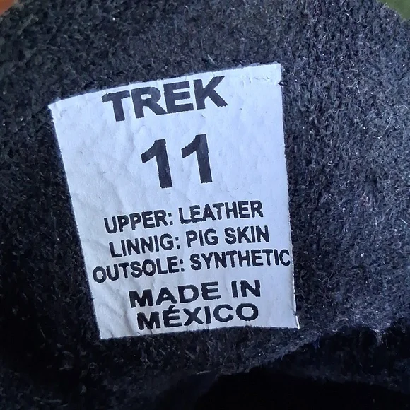 Steve Madden Black Leather  Grunge Goth Combat Trek Boots Size 11 - Picture 4 of 13